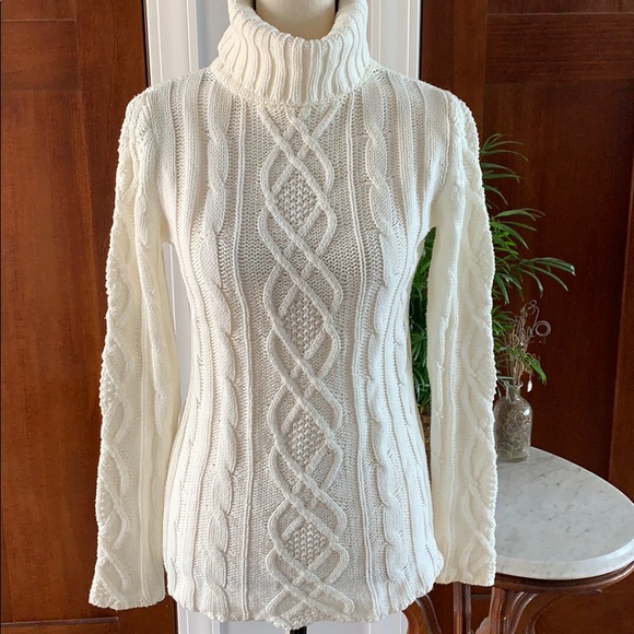Donna Salyers Sweaters - Cable knit Turtleneck Sweater